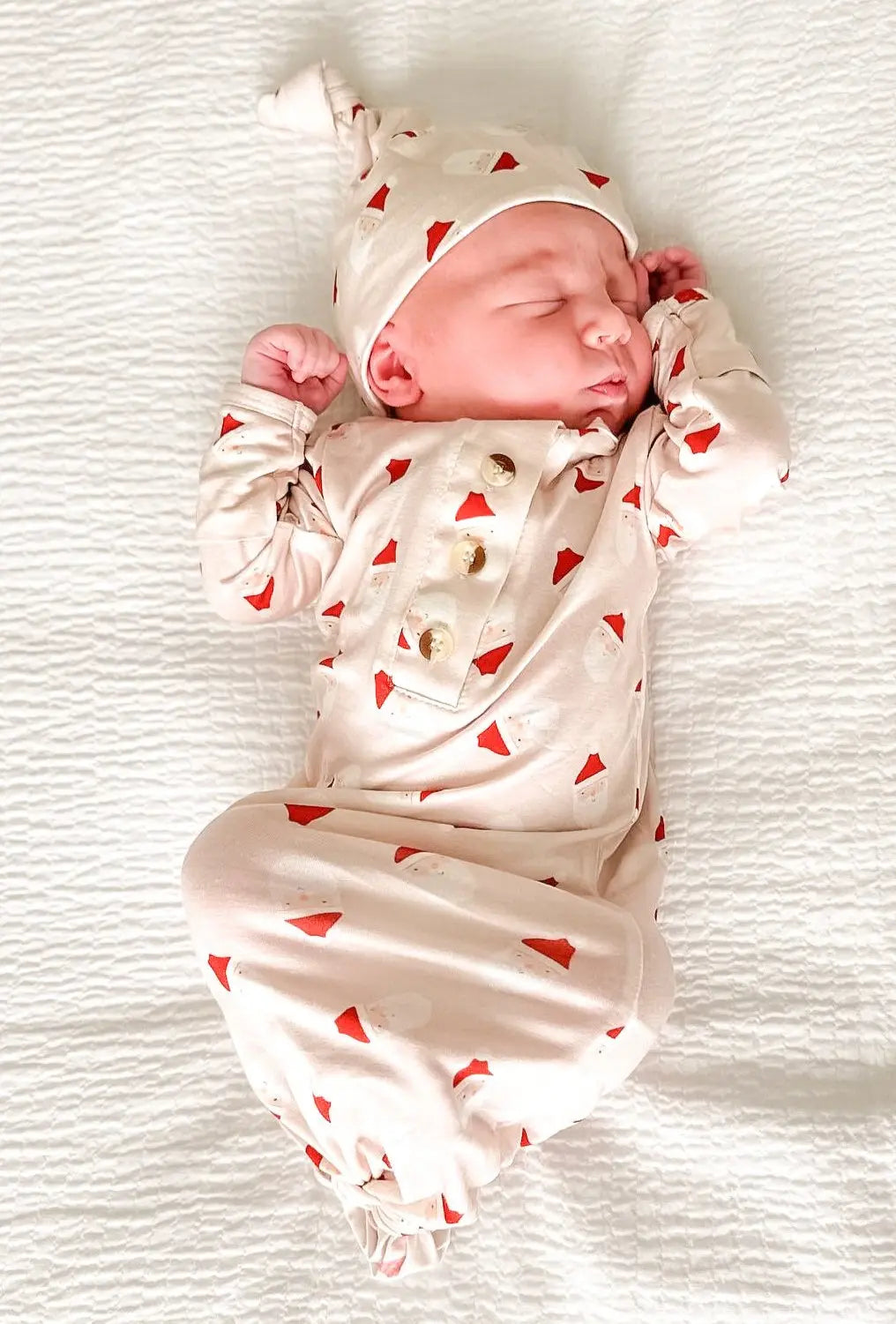 Newborn Baby Gown Set - Santa - Christmas Baby Clothes