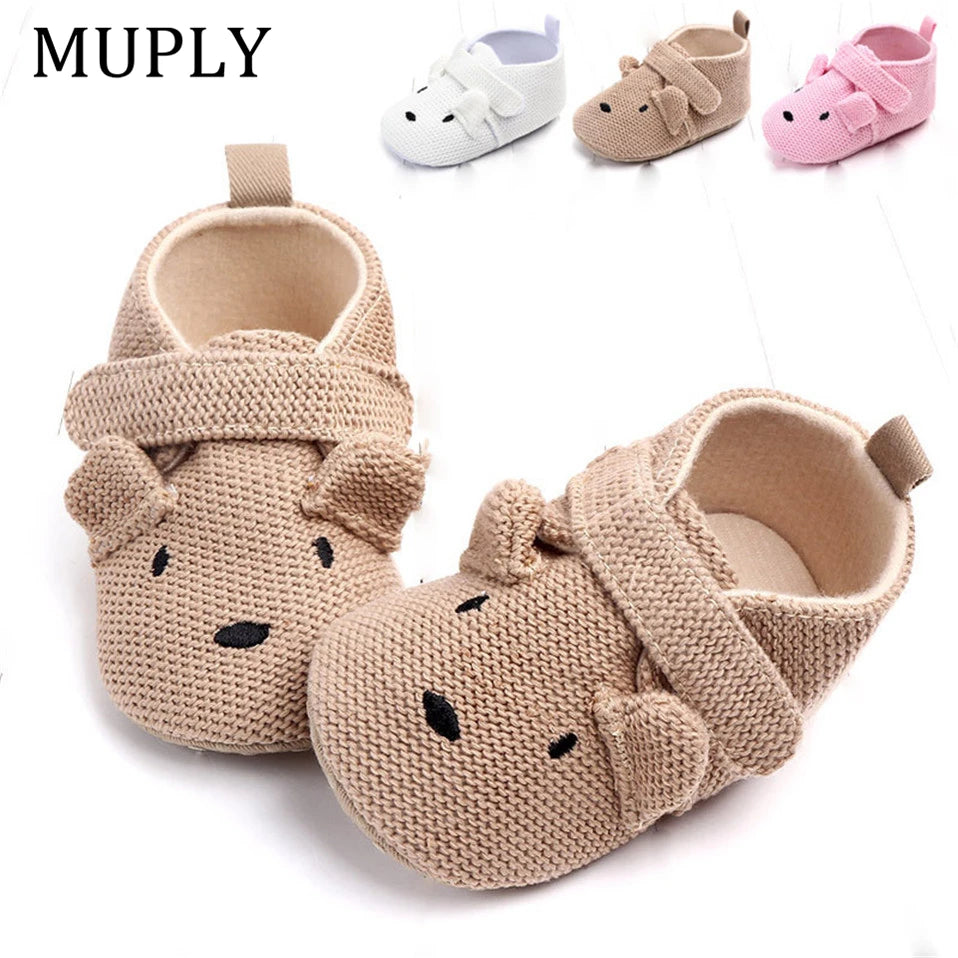 Toddler / Newborn Animal Crib Shoes Infant Cartoon Soft Sole Non-Slip Cute Warm Animal Baby Shoes