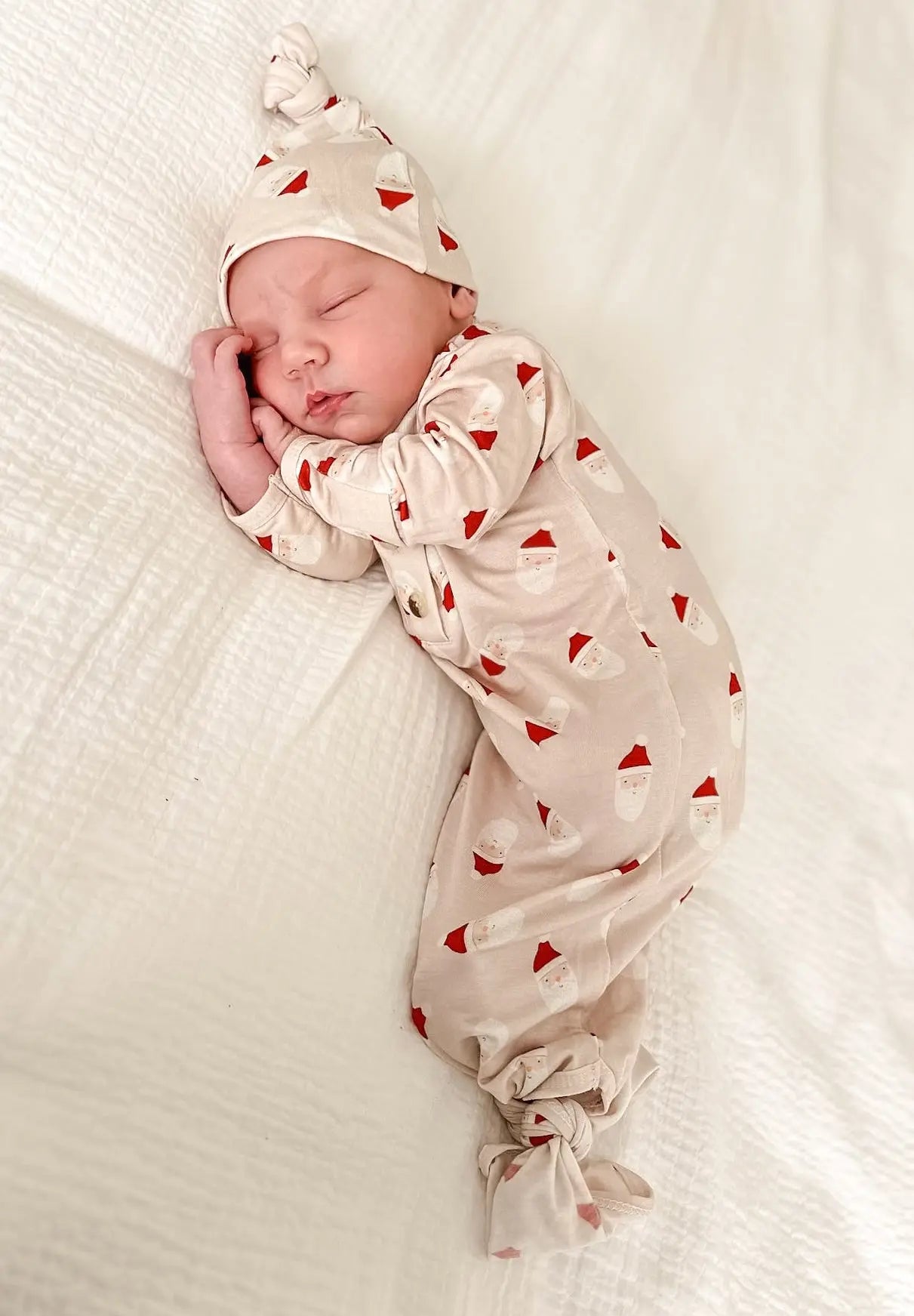 Newborn Baby Gown Set - Santa - Christmas Baby Clothes