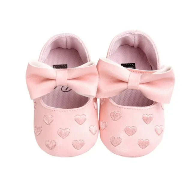 Baby PU Leather Baby Boy Girl Baby Moccasins Moccs Shoes Bow Fringe Soft Soled Non-Slip Footwear Crib Shoes