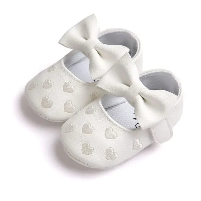 Baby PU Leather Baby Boy Girl Baby Moccasins Moccs Shoes Bow Fringe Soft Soled Non-Slip Footwear Crib Shoes