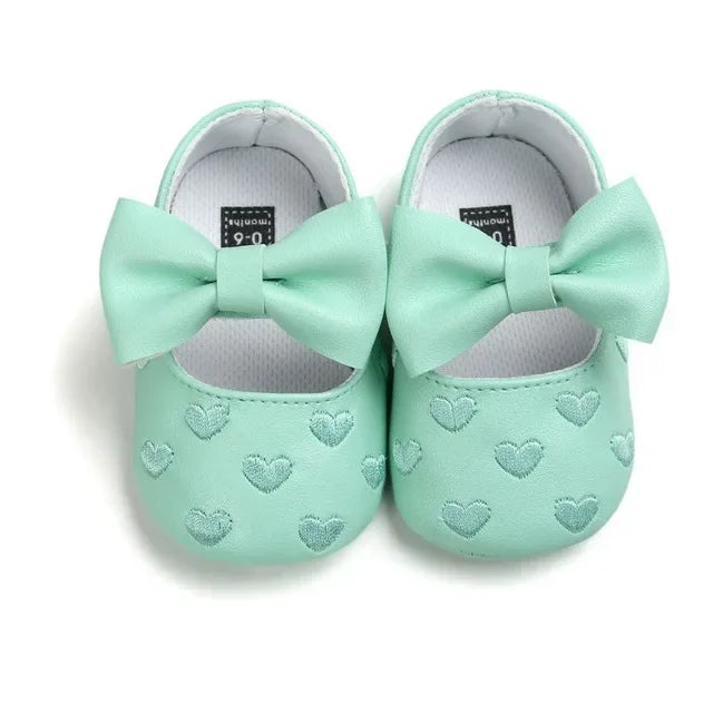 Baby PU Leather Baby Boy Girl Baby Moccasins Moccs Shoes Bow Fringe Soft Soled Non-Slip Footwear Crib Shoes
