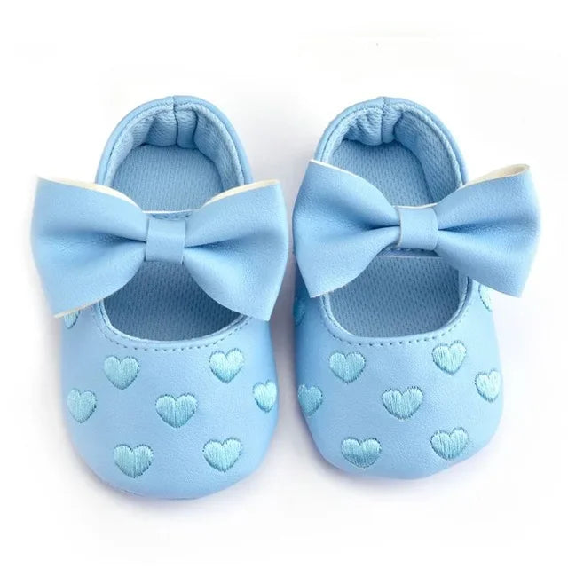 Baby PU Leather Baby Boy Girl Baby Moccasins Moccs Shoes Bow Fringe Soft Soled Non-Slip Footwear Crib Shoes