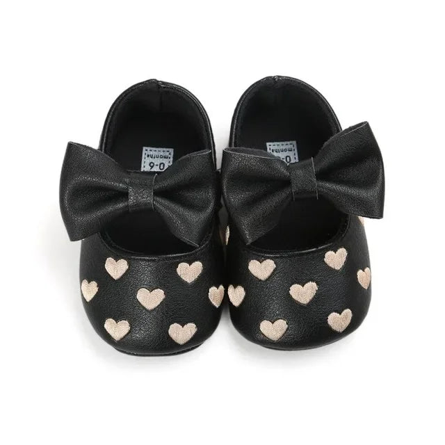 Baby PU Leather Baby Boy Girl Baby Moccasins Moccs Shoes Bow Fringe Soft Soled Non-Slip Footwear Crib Shoes