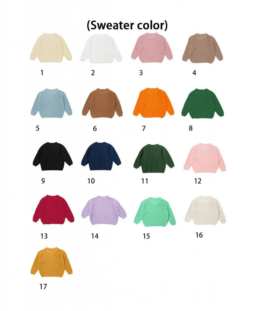 Personalized Baby & Toddler Sweater – Custom Knit Sweater, Made to Order – Infant & Kids Customizable Pullover